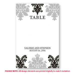 Camille Table Cards