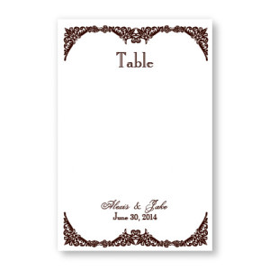 Elegantly Edged Table Cards