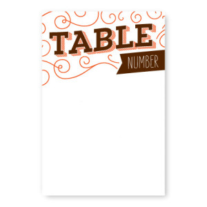 Fanfare Table Cards