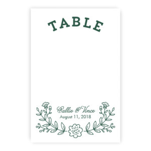 Garden Monogram Table Cards