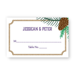 Evergreen Banner Seating Cards