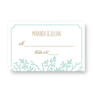 Winter Flora Seating Cards