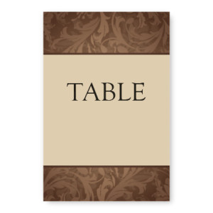 Ornate Border Table Cards