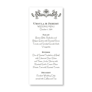 Delicate Touch Menu Cards