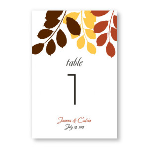 Passionate Leaves Table Cards