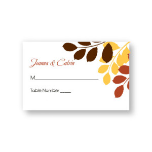Passionate Leaves Seating Cards