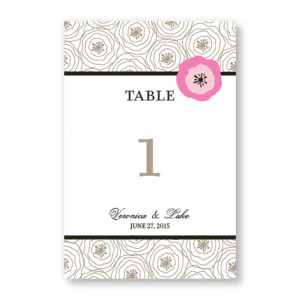 Floral Focus Table Cards