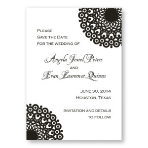 Modern Lace Save the Dates