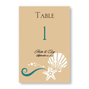 Seashell Love Table Cards
