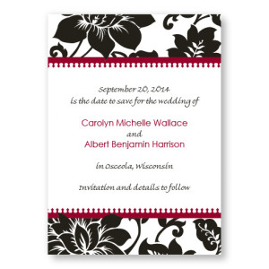 Passionate Blooms Save The Date Cards