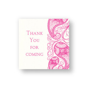 Paisley Garden Thermography Favor Tags