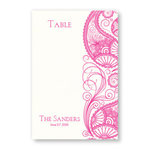 Paisley Garden Thermography Table Cards
