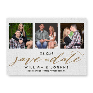 Textured Love Photo Save The Date Cards