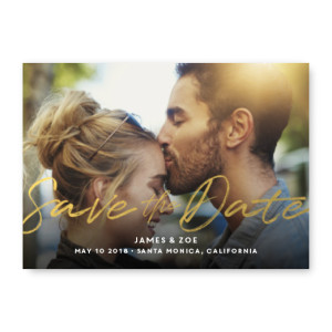 Charming Foil Save The Date Cards