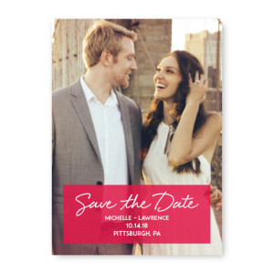 Knock Out Photo Save The Date Cards