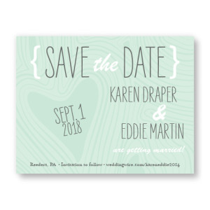 Branch & Woodgrain Save The Date Cards