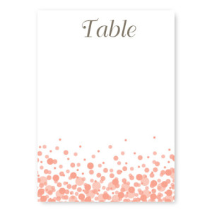 Confetti Table Cards