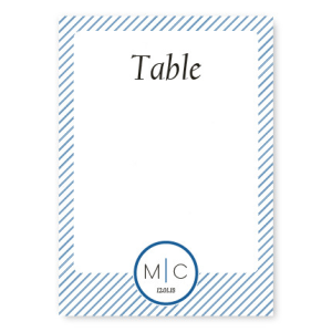 Pinstripe Table Cards