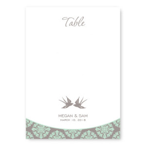 Two Birds Table Cards