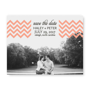 Chevron Photo Save the Date Cards