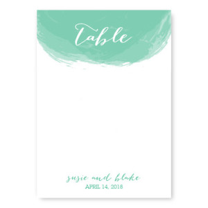 Watercolor Swirl Table Cards