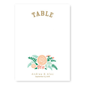 Floral Cluster Table Cards