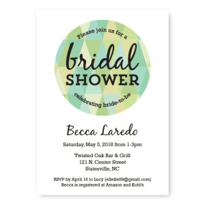 Prism Bridal Shower Invitations