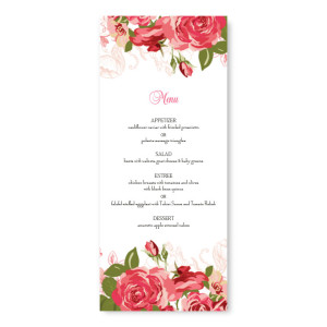 Rose Garden Menu Cards