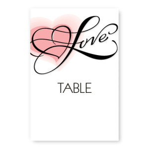 Heartfelt Love Table Cards