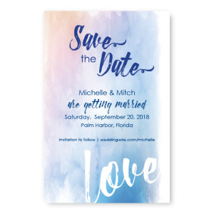 Watercolor Love Save The Date Cards