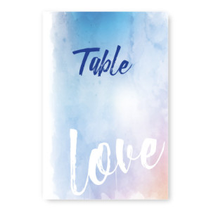 Watercolor Love Table Cards