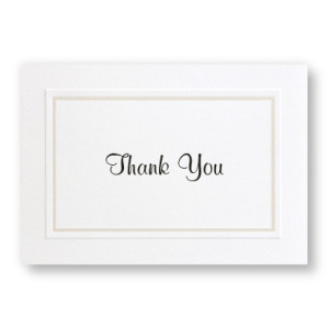 Classic Organza Thank You Cards