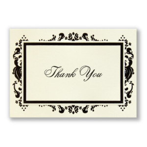 Subtle Damask Thank You Cards - LIMITED STOCK ON HAND