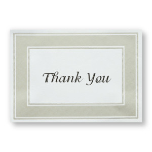 Etched Pearl Frame Thank You Cards - LIMITED STOCK ON HAND