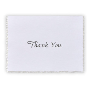 Feather Deckle Thank You Cards