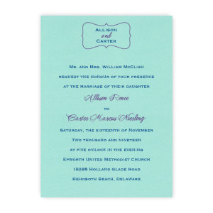 Allison Classic Wedding Invitations