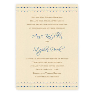 Annie Thermography Wedding Invitations