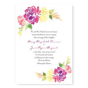 Blossoming Blooms Wedding Invitations