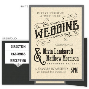 Mara Folio Pocket Wedding Invitations
