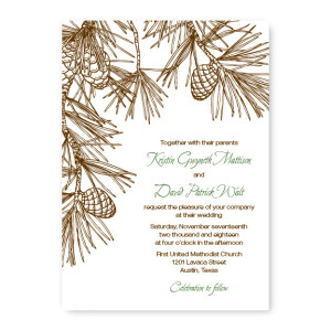 Pine Wedding Invitations