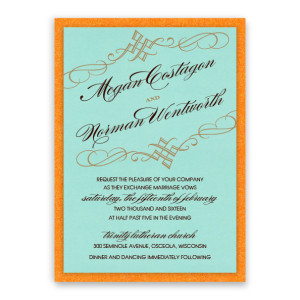 Bailey 2-Layer Thermography Wedding Invitations