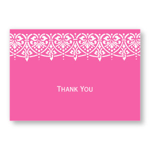 Swag of Hearts Thank You Cards