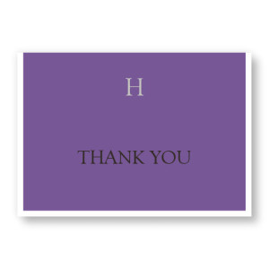 Attractive Initial Thank You Cards