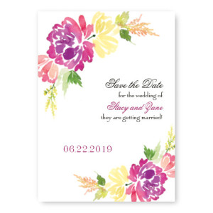 Blossoming Blooms Save The Date Cards