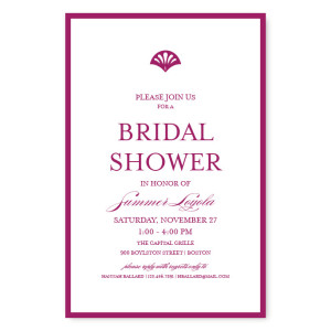 Casablanca Bridal Shower Invitations