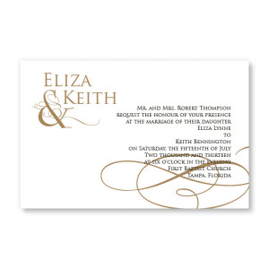 Classically Regal Letterpress Wedding Invitations