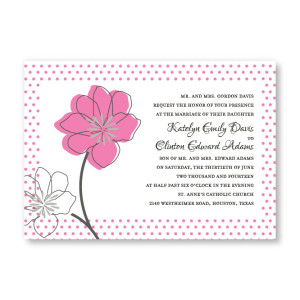 Floral Banner Wedding Invitations