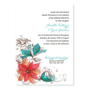 Garden Bouquet Wedding Invitations