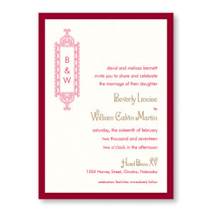 Lena 2-Layer Monogram Wedding Invitations