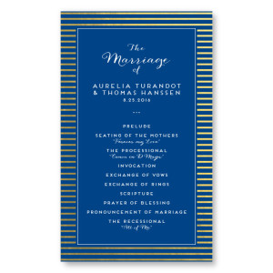 Moonlight Foil Wedding Program